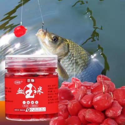 Picture of Gudao Fragrant Blood Corn Big Bottle Fishing Lure Fish Small Medicine Black Pit Wild Fishing Reservoir Grass Carp Carp Nest Material Fishing Bait 200pic-Multicolor