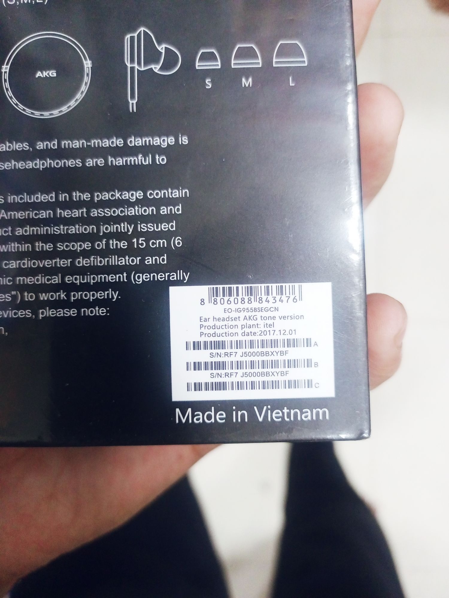 Picture of Akg Samsung Type C Headphone premium Quality For Samsung, iphone, Realme-Black
