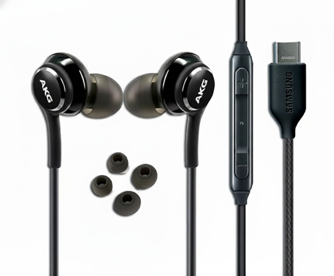 Picture of AKG Samsung Headphone Type C Earphone For Samsung, iphone, Realme-Black