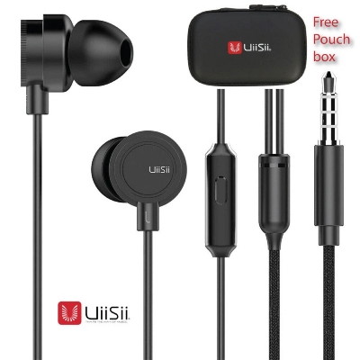 Picture of UiiSii HM13 Wired Earphone 3.5mm TypeC Semi-in-Earphones For Xiaomi Samsung Huawei Mobile Phones Tablets Desktops Laptops Headphones-Black
