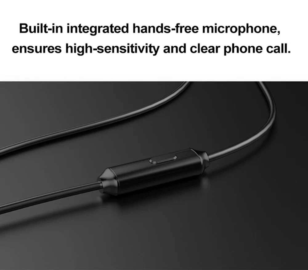 Picture of UiiSii HM13 Wired Earphone 3.5mm TypeC Semi-in-Earphones For Xiaomi Samsung Huawei Mobile Phones Tablets Desktops Laptops Headphones-Black