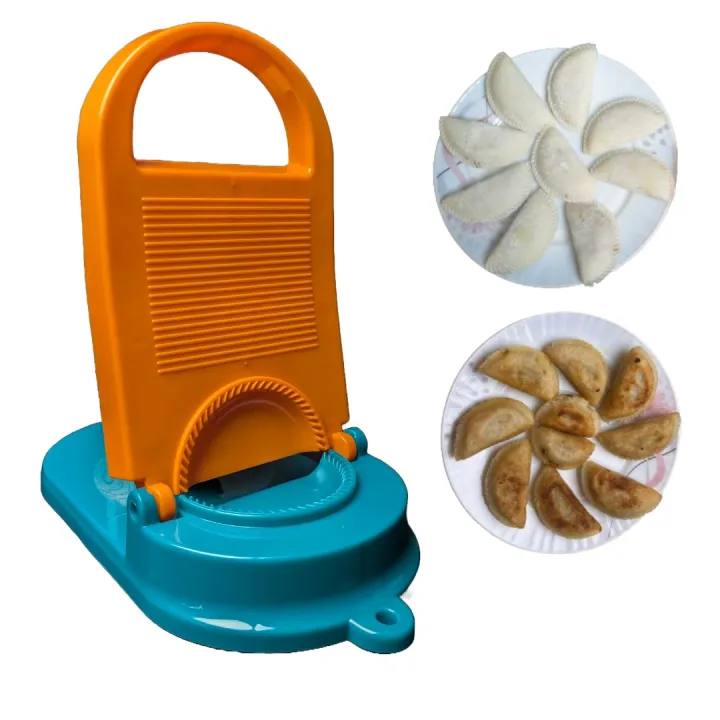 Picture of Big size updated pitha maker 2 in 1 dumping maker ,Mold Machine Kitchen Dumpling Making Tool Dough Skin Artifact Pressing Molder Wrapper Presser-Multicolor