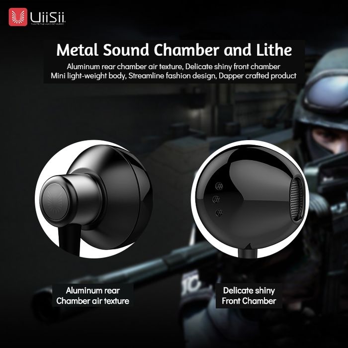 Picture of UiiSii HM12 Gaming Headset On-Ear Deep Bass Good Treble Earphone With Pouch-Black