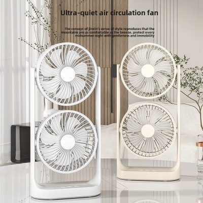 Picture of New Rechargeable Folding Table Fan Stay Cool And Well-Lit With A Rechargeable Folding Table Fan Equipped-White