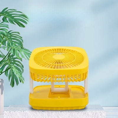Picture of Rechargeable folding desk fan Portable Mini Table Fan Strong Wind Left to Right Oscillating Angle Table Fan, Mini Fan, Turbo Fan, Cooler Fan, Air Cooler Fan-Multicolor