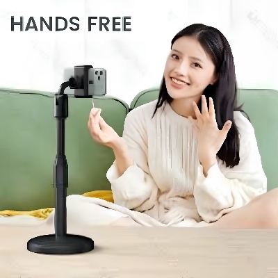Picture of Height Adjustable Mobile Phone Stand Tripod - Signifying Quality - Simple To Use-Black