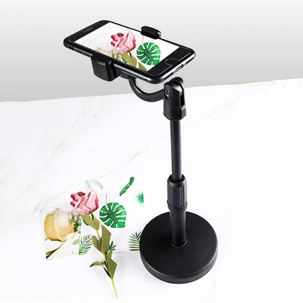 Picture of Height Adjustable Mobile Phone Stand Tripod - Signifying Quality - Simple To Use-Black