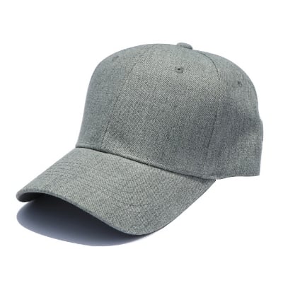 Picture of Light Grey Unisex Adjustable Curved Cap Best Quality-Grey-One size
