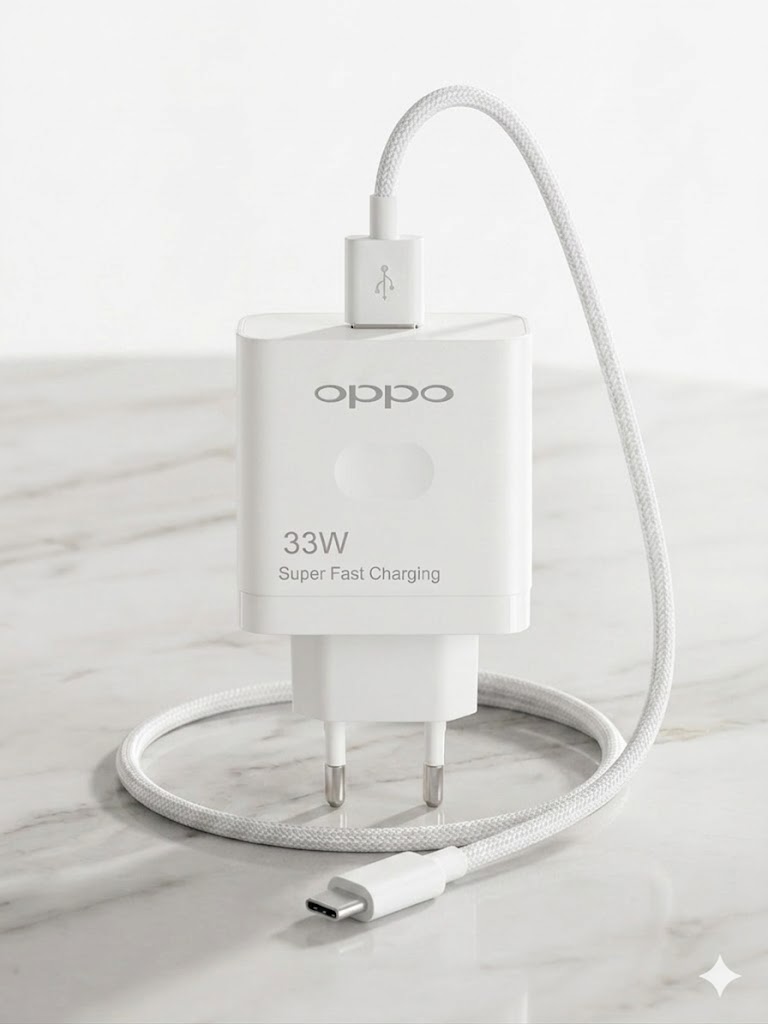 Picture of oppo 33W Type C Fast charger premium quality-Multicolor