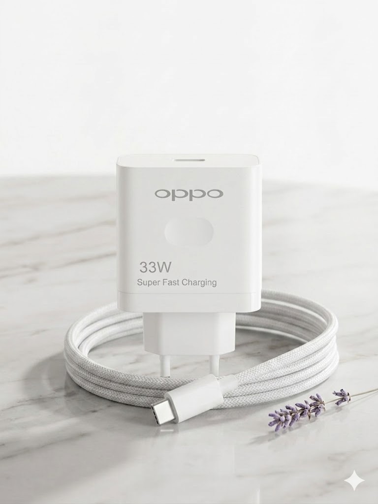 Picture of oppo 33W Type C Fast charger premium quality-Multicolor