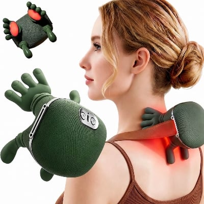 Picture of Neck and Back Massager, Massager with Heating, Body Massager for Body Aches and Pains Relief, Electric Wearable 5D Cervical Massage Machine for Deep Tissue Neck, Back, Shoulders,Waist and Legs-Multicolor