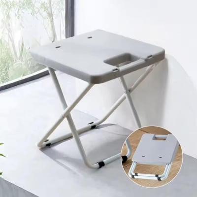 Picture of New Portable Folding Stool Folding Stool Compact Chair Steel Frame Legs, Outdoor Travel, Beach, Fishing, BBQ, Etc-Multicolor