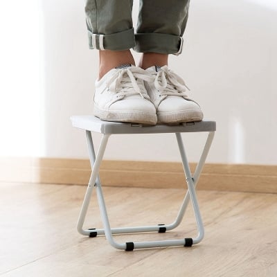 Picture of New Portable Folding Stool Folding Stool Compact Chair Steel Frame Legs, Outdoor Travel, Beach, Fishing, BBQ, Etc-Multicolor