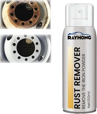 Picture of Multi Purpose Rust Remover Spray Metal Surface Chrome Paint Car Maintenance Iron Powder Cleaning Super Rust Remover Cleaner Car Automobile Anti-rust Lubricant Pain, Cleaning Tool, Rust Stains Cleaner, Wheel Rim Renewal Agent, Derusting Spray Car Maintenan-Multicolor