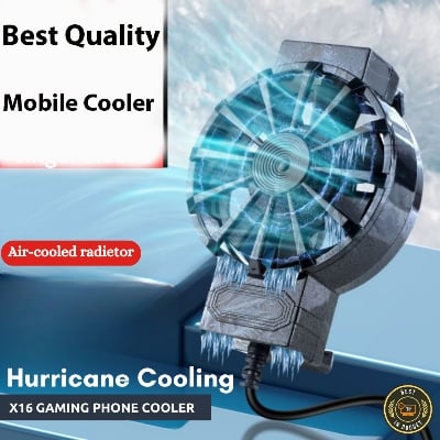 Picture of Mobile Cooler For Gaming Universal Size Mini Cooling Fan for All Gaming Phone-Black