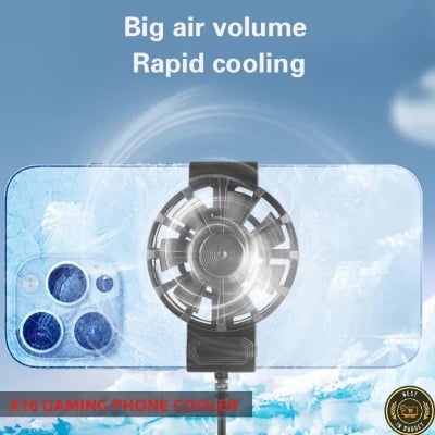 Picture of Mobile Cooler For Gaming Universal Size Mini Cooling Fan for All Gaming Phone-Black