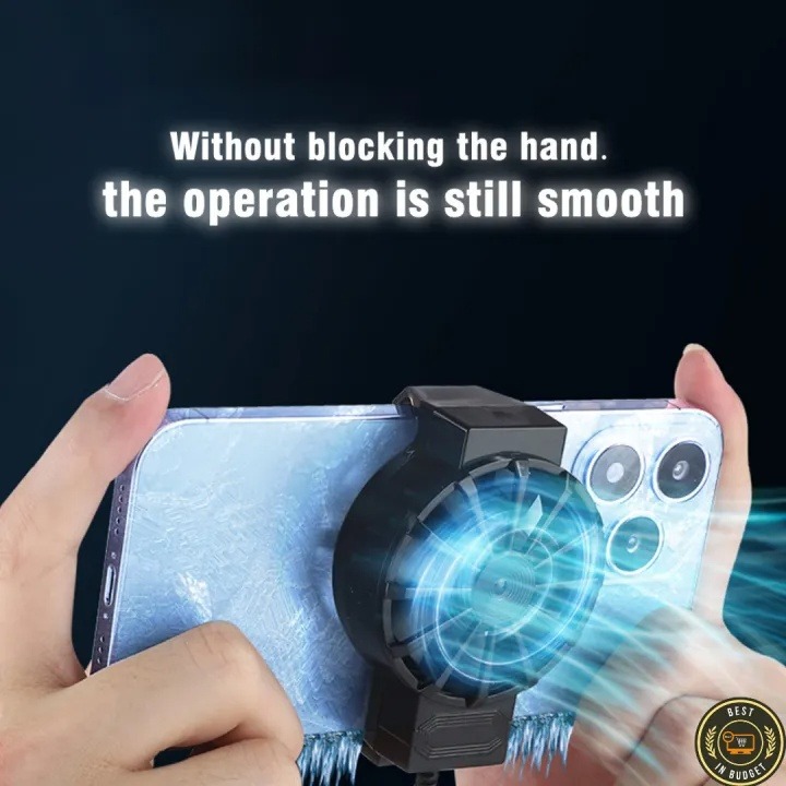 Picture of Mobile Cooler For Gaming Universal Size Mini Cooling Fan for All Gaming Phone-Black
