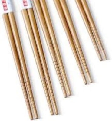 Picture of High Quality Wooden Chopsticks Set 10 Pair Plain - Brown