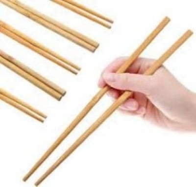 Picture of High Quality Wooden Chopsticks Set 10 Pair Plain - Brown