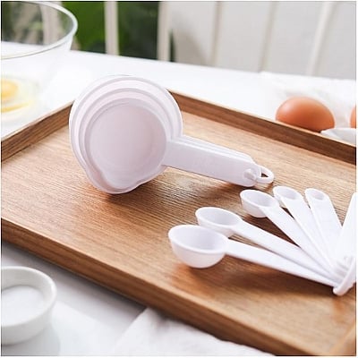 Picture of Measuring Spoons Plastic Measuring Cups 8pcs/Set - White