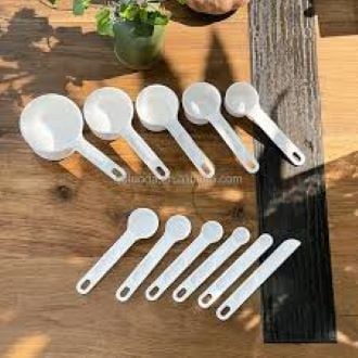 Picture of Measuring Spoons Plastic Measuring Cups 8pcs/Set - White