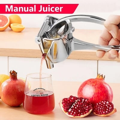 Picture of Stainless Steel Manual Hand Press Juicer Squeezer Household Fruit Juicer Extractor Fruit Juicer Machine - Juice Maker - Silver