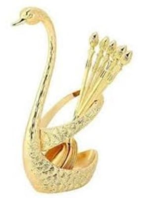 Picture of Swan Spoon Set with Swan Stand - Multicolor