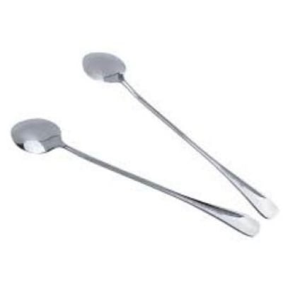 Picture of (2 pcs) Long handle Spoon, Achar's Spoon, Salt Spoon - 24cm (2 pcs) - Silver