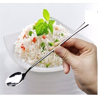 Picture of Stainless Steel Spoon Long Handle Good Quality Single Piece - Silver