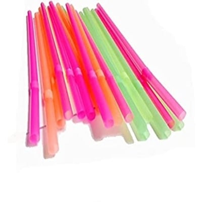 Picture of Drinking Flexible Straws - 100Pcs (Multicolor) - Multicolor