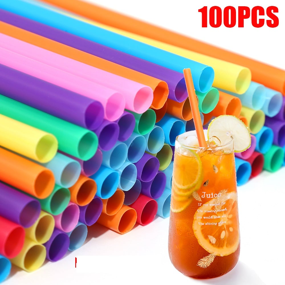 Picture of Drinking Flexible Straws - 100Pcs (Multicolor) - Multicolor