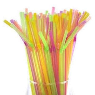 Picture of Drinking Flexible Straws - 100Pcs (Multicolor) - Multicolor