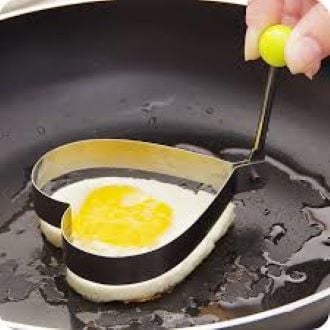 Picture of 3 Pcs/set Stainless Steel Omelette Egg Frying Mold Love Flower Round Star Molds Egg Tools Kitchen Cooking Tools - Silver