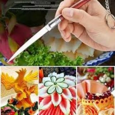 Picture of 4PCS Set Carving Multipurpose Cutter Wooden Handle - Brown