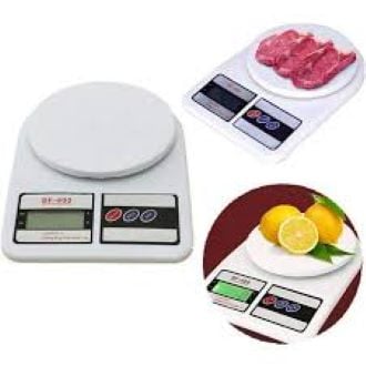 Picture of Good Quality 10 Kgs Weight Measure Spices Vegetable Liquids [Digital Kitchen Scale] - White