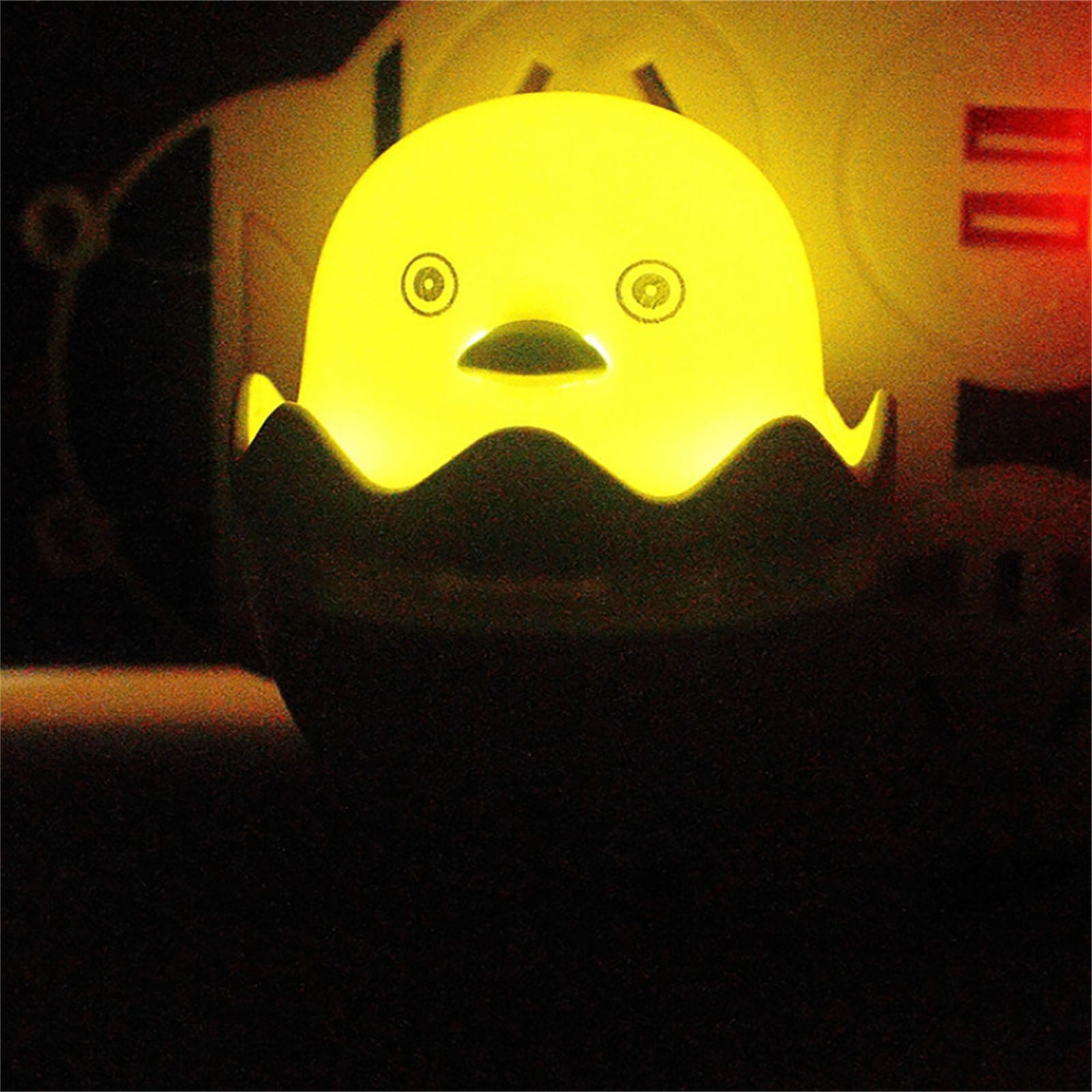 Picture of Cute Duck LED Night Lamp Cartoon  Sleep Light Touch Sensor [Good Quality] - Multicolor