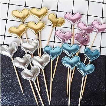 Picture of 20 Pieces love Cake Cupcake Topper for Birthday/Wedding Party Decor - Multicolor