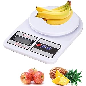 Picture of Digital LCD Display Electronic Kitchen Scale -10 kg - White