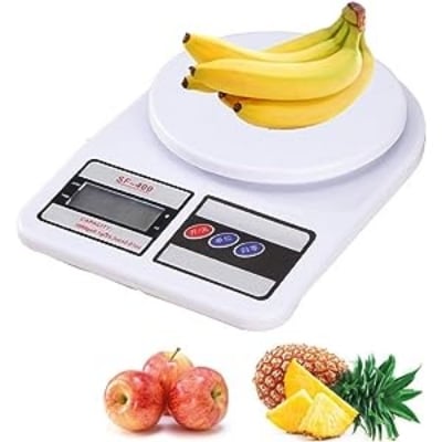 Picture of Digital LCD Display Electronic Kitchen Scale -10 kg - White
