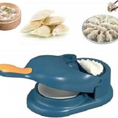 Picture of 2 in 1 Plastic Manual Dumpling Momo Maker Molds Dough Dumpling Press Tool  Mold Cooking Wrapper Dumpling Maker Kitchen Tools