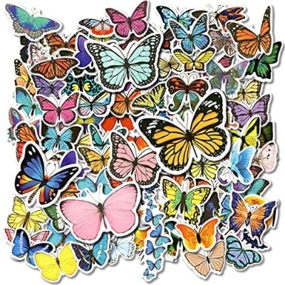 Picture of DIY Toy Waterproof For Car Guitar Skateboard Laptop Notebook Stationery Sticker Butterfly Sticke 50pcs rs Stickers Poster Insect Stickers - Multicolor