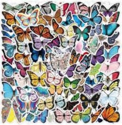 Picture of DIY Toy Waterproof For Car Guitar Skateboard Laptop Notebook Stationery Sticker Butterfly Sticke 50pcs rs Stickers Poster Insect Stickers - Multicolor