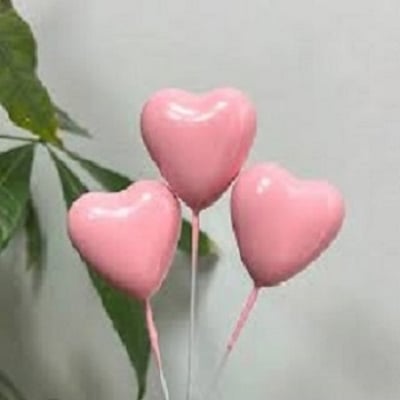 Picture of Good quality Love Heart Cake Topper Child Birthday topper Valentine Wedding Party Cake 20 PCS set (pink) - Pink