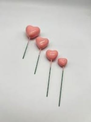Picture of Good quality Love Heart Cake Topper Child Birthday topper Valentine Wedding Party Cake 20 PCS set (pink) - Pink