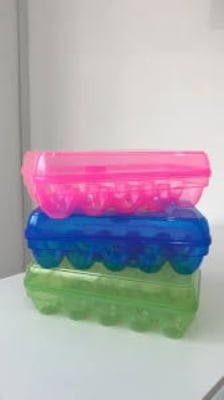 Picture of 18/ Eggs Dispenser Holder Eggs Storage Container Box Large 1 Dozen Capacity Plas.. - Multicolor