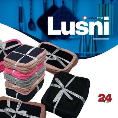 Picture of 12 pcs Cotton Made Pot Holder or Lusni kichen Lusni Pot Holder Lusni For Handling Hot items kitchen nusni - Multicolor