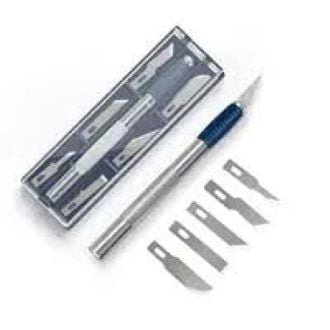 Picture of Precision Hobby Knife, Stainless Steel Cutter Craft Knive 7 PCS Set - Silver
