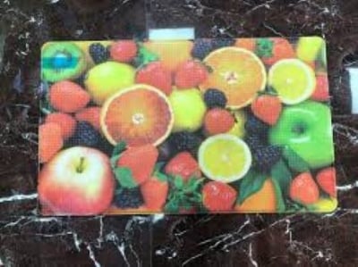 Picture of 3D Fruit Design Dinning Table Mat  Plastic Mat Set Of 6 - Multicolor