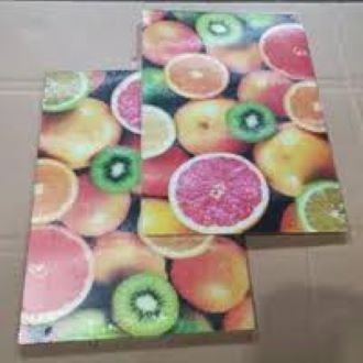Picture of 3D Fruit Design Dinning Table Mat  Plastic Mat Set Of 6 - Multicolor