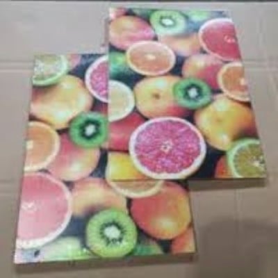 Picture of 3D Fruit Design Dinning Table Mat  Plastic Mat Set Of 6 - Multicolor